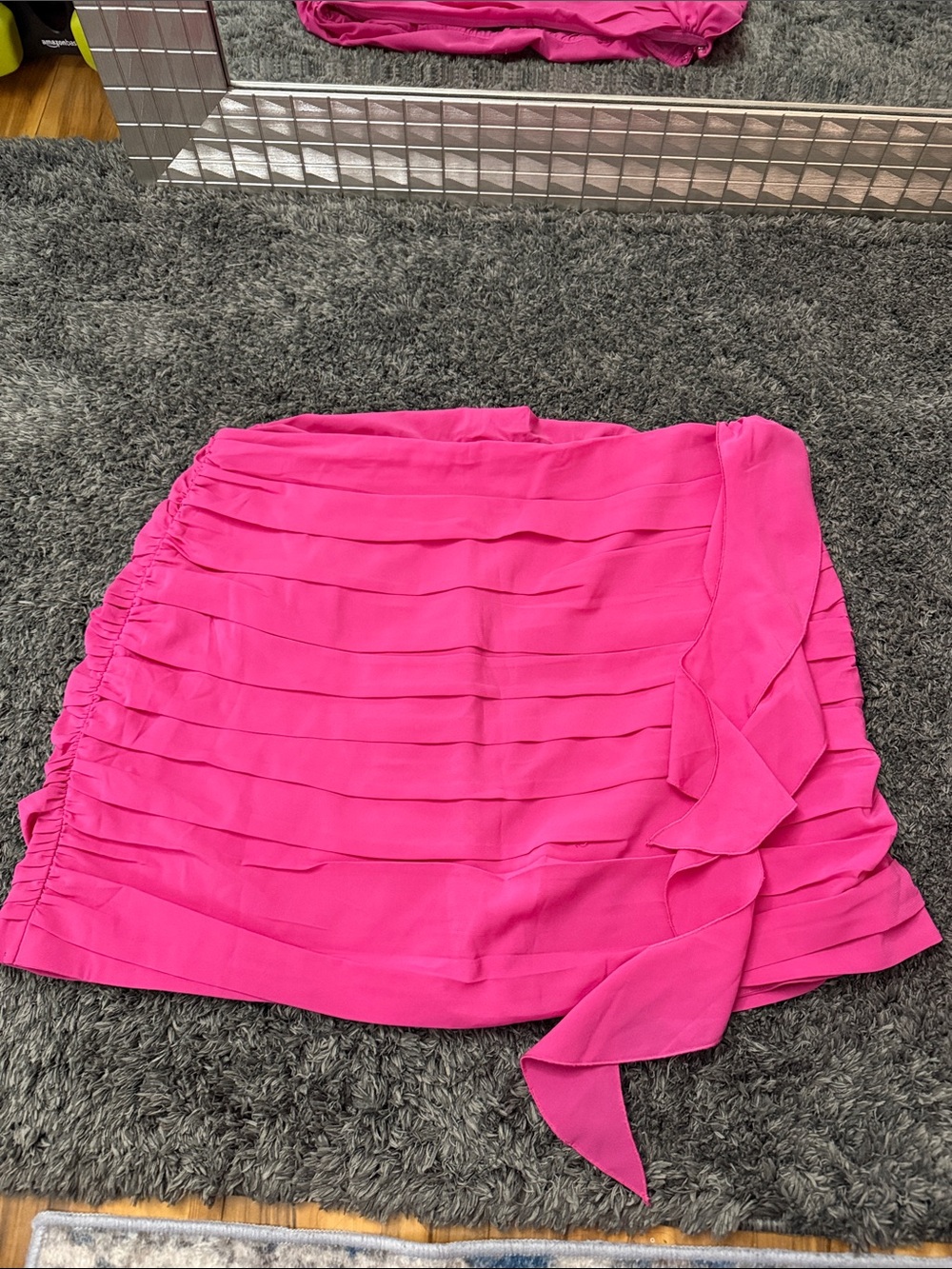 Abercrombie & Fitch Hot Pink Ruffled Mini Skort
